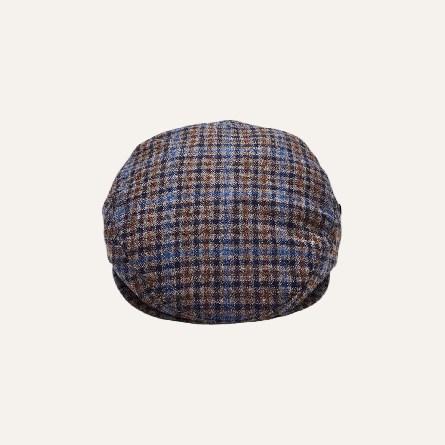 Cool Comfort Wool & Cashmere Flat Cap | Blue Check | City Sport