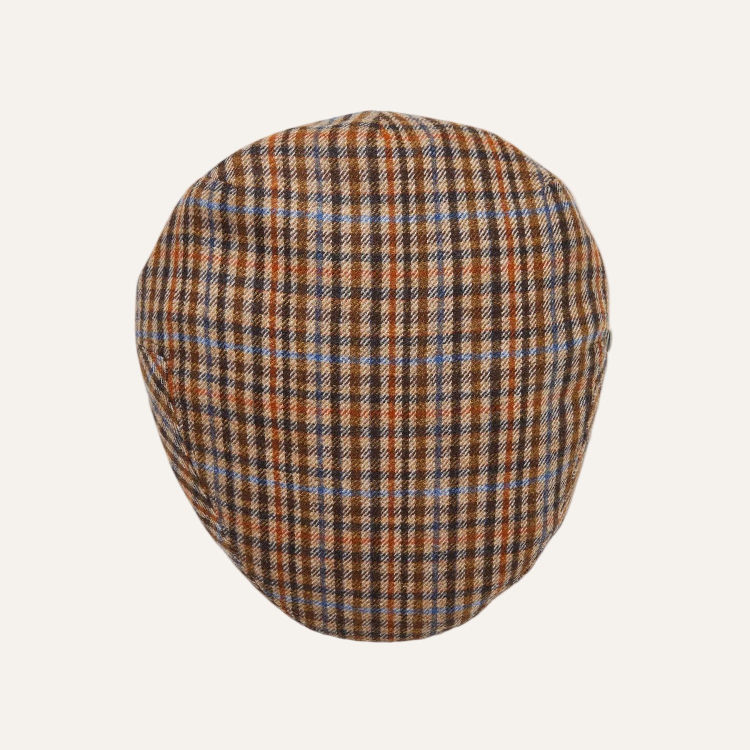 Cool Comfort Wool & Cashmere Flat Cap | Brown Check | City Sport