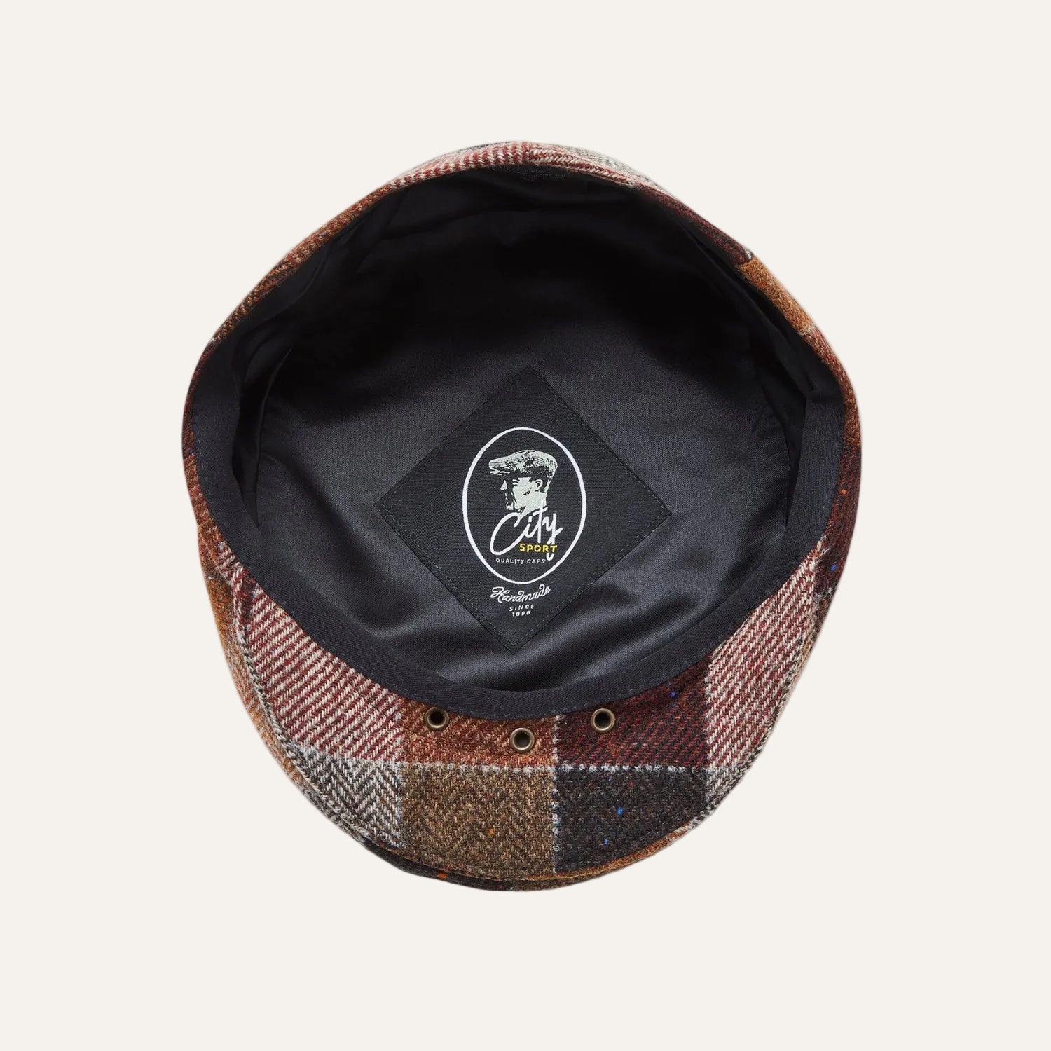City Sport - Cool Comfort - Wool Flat Cap - Brown Check 4491