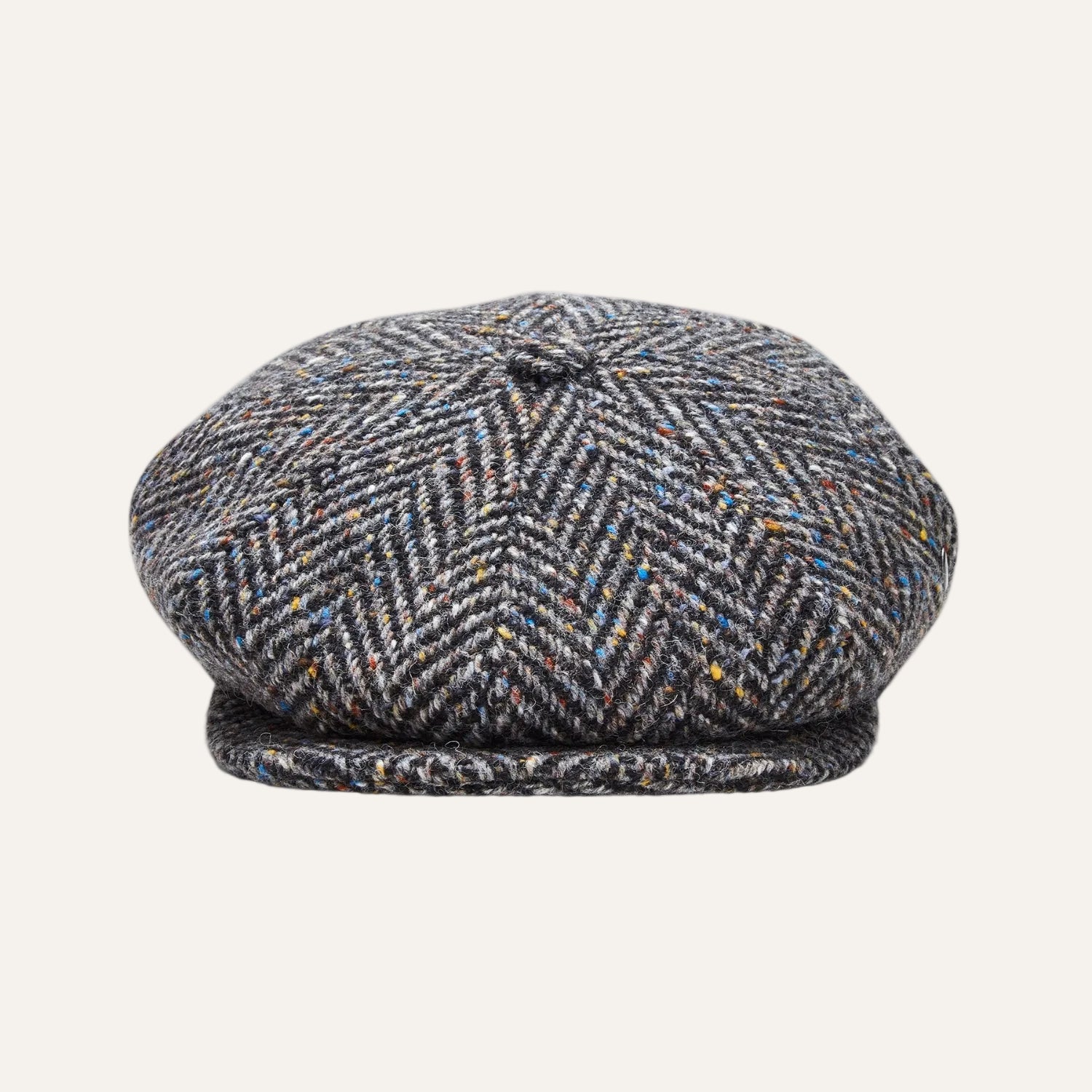 Donegal Tweed 8 Piece Baker Boy Cap | Speckled Herringbone | City Sport