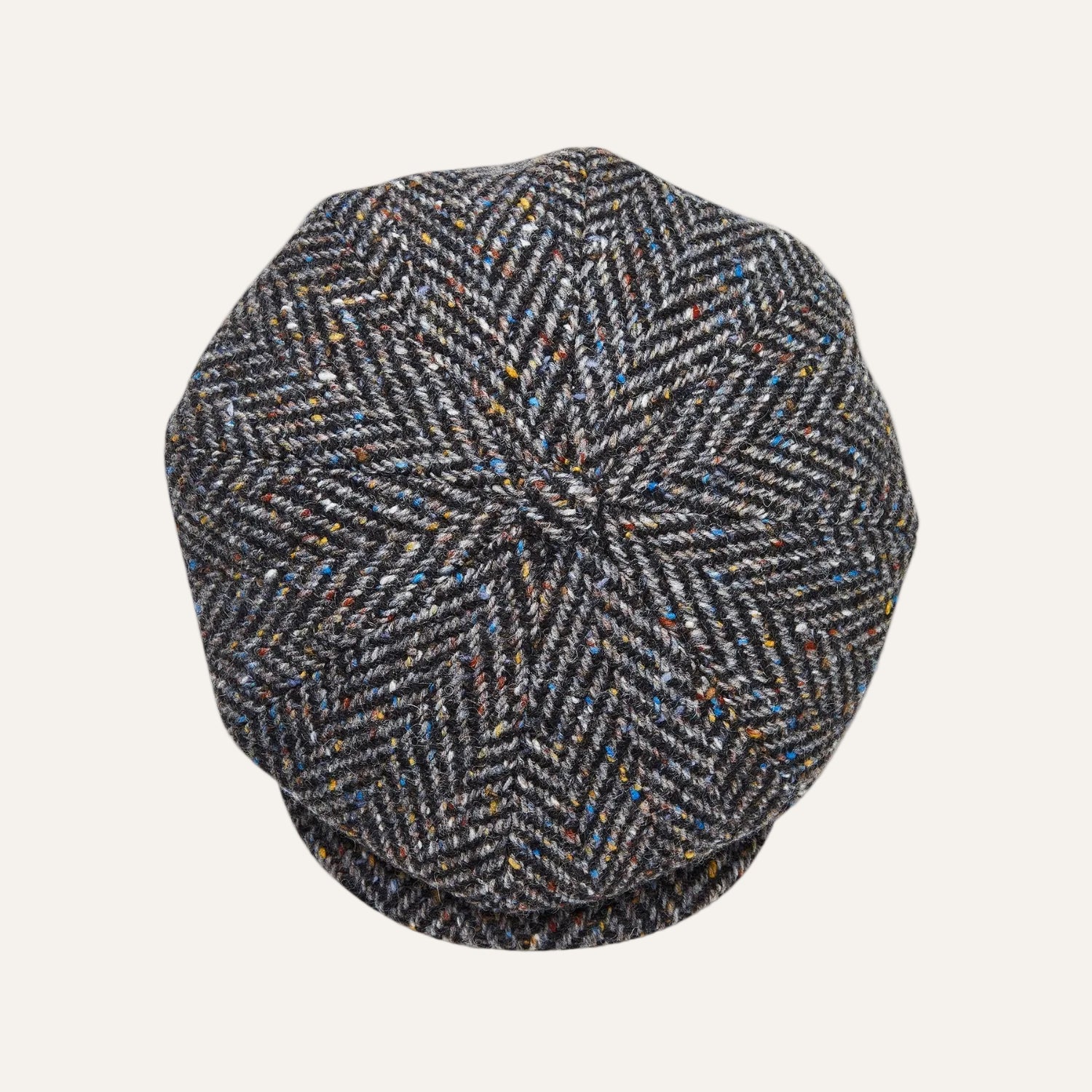 Donegal Tweed 8 Piece Baker Boy Cap | Speckled Herringbone | City Sport