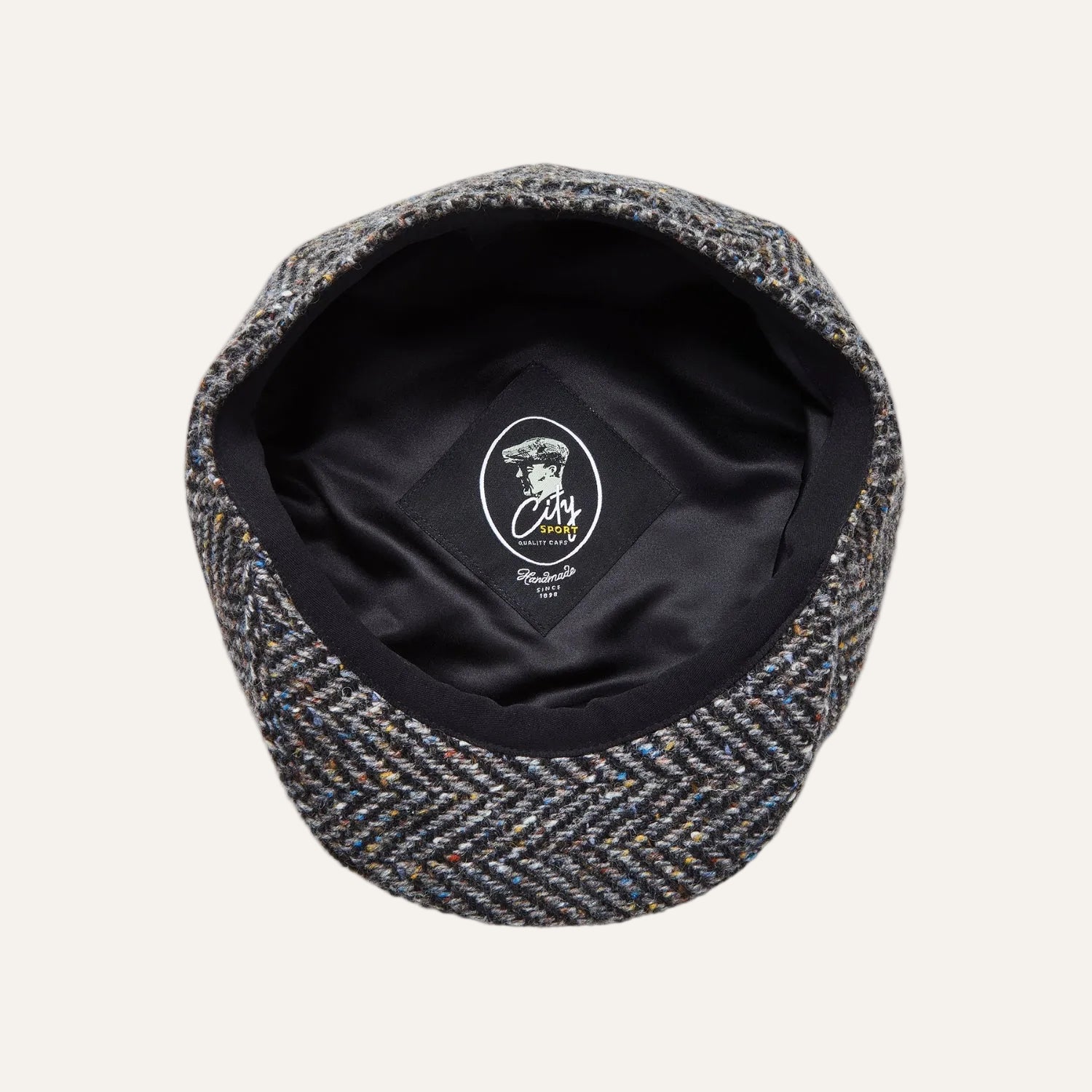 Donegal Tweed 8 Piece Baker Boy Cap | Speckled Herringbone | City Sport