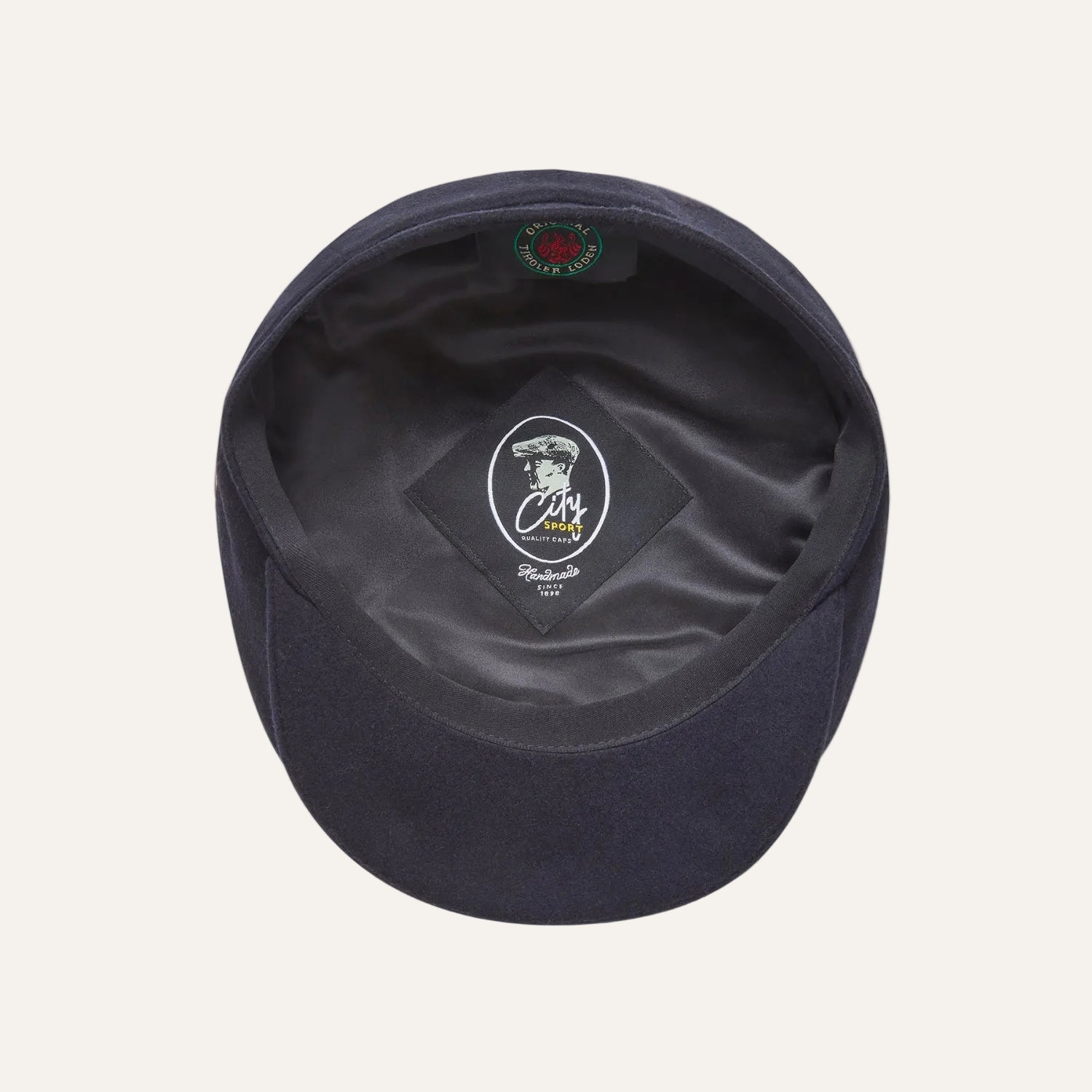 Inside of Blue Flat Cap Peaky Blinders | The Cashmere Choice
