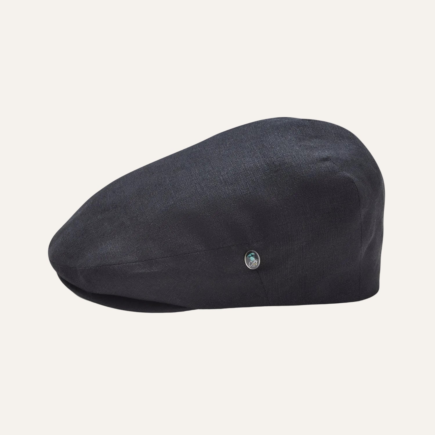 Mens Summer Cap | Linen | Black | City Sport