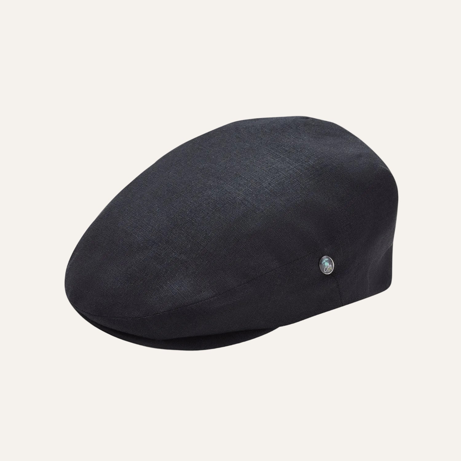 Mens Summer Cap | Linen | Black | City Sport
