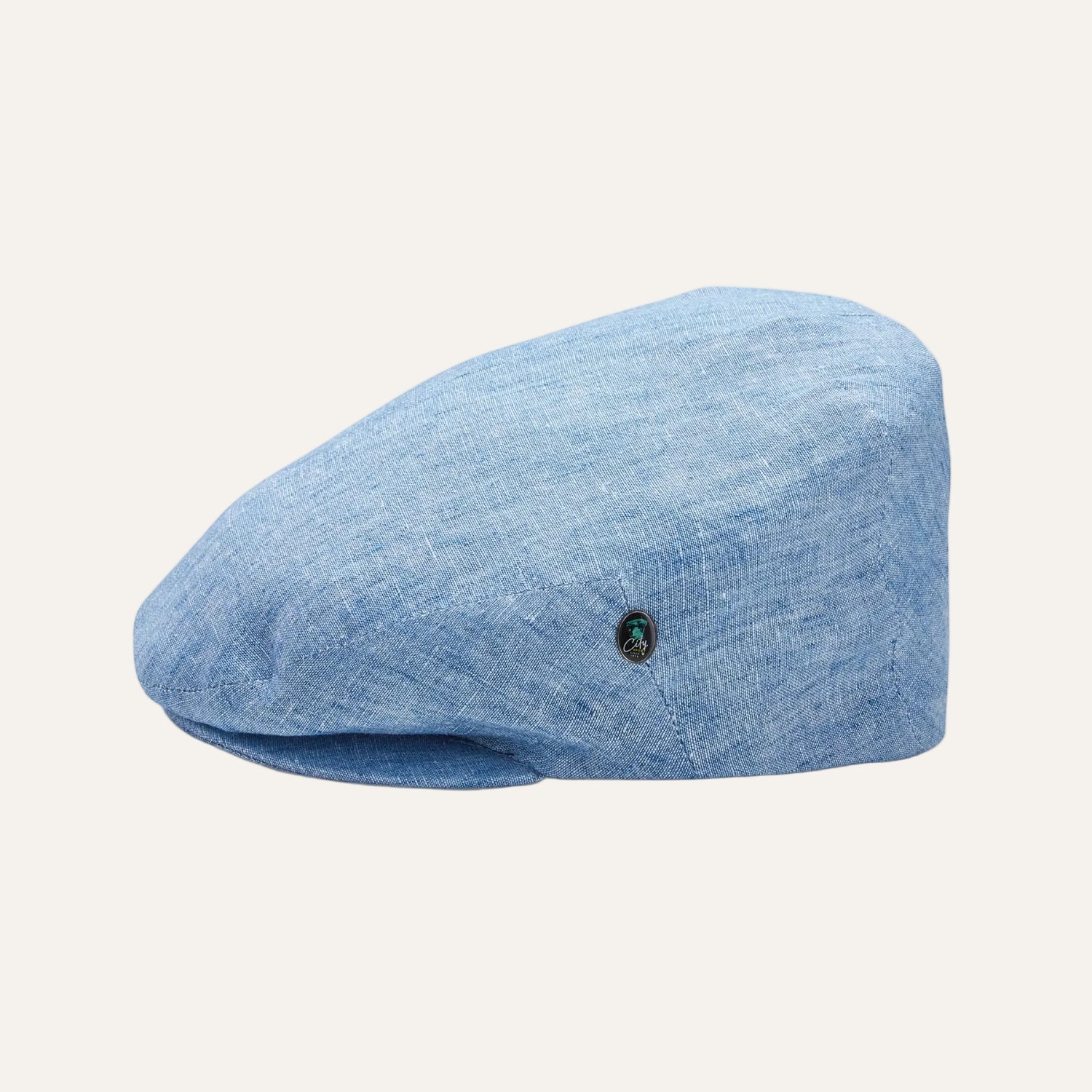 Side View | Mens Summer Cap | Linen | Blue | City Sport