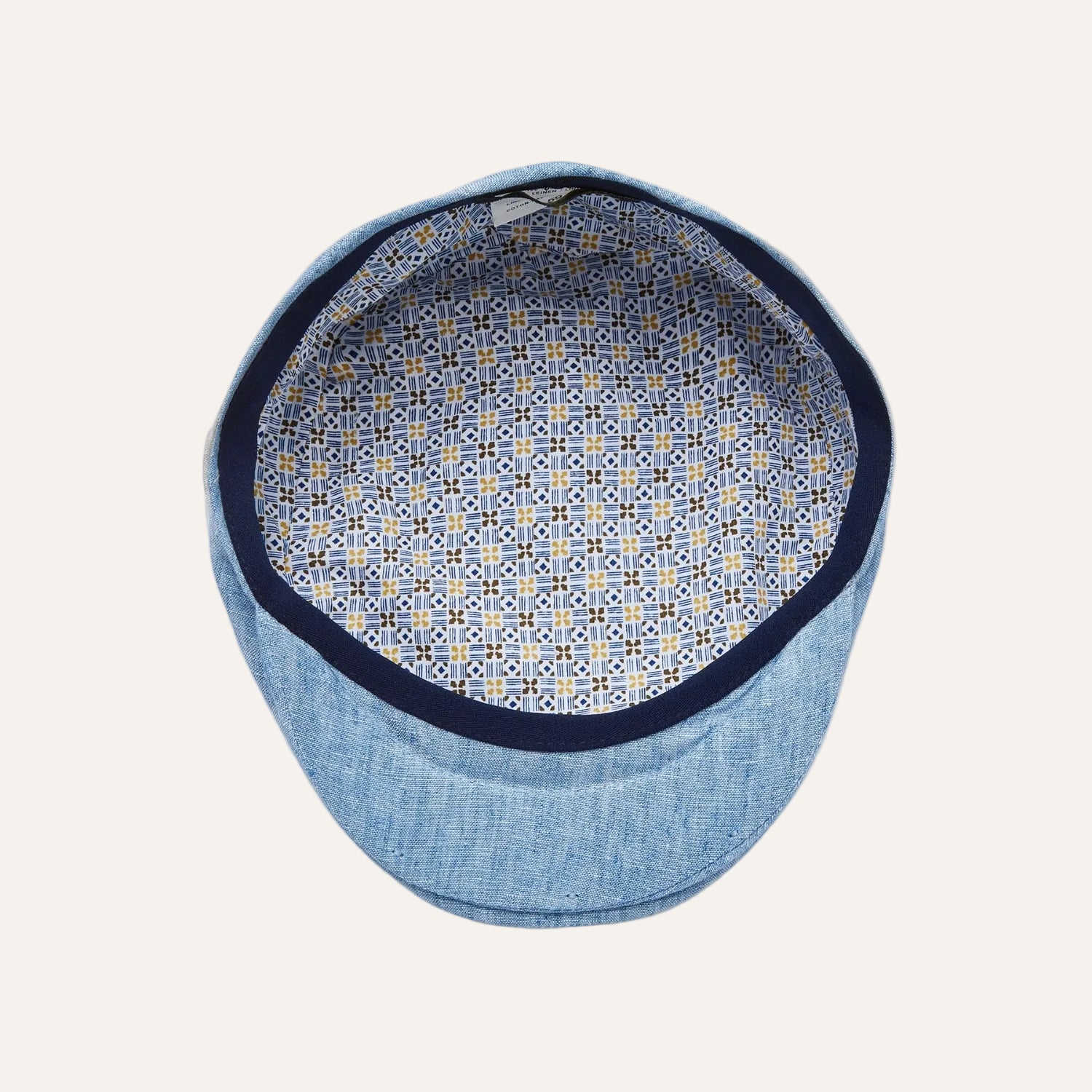 Interior | Mens Summer Cap | Linen | Blue | City Sport