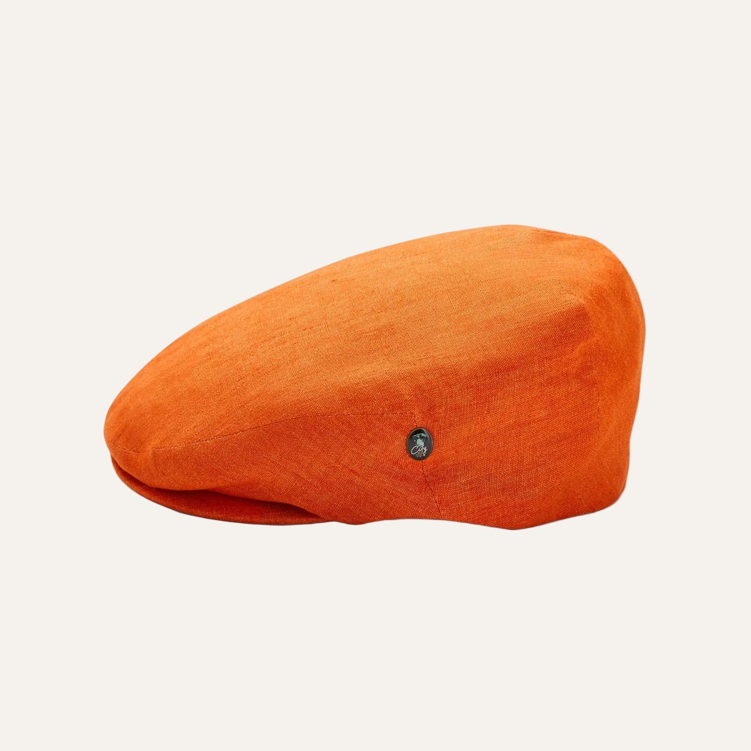 Side View | Linen Sun Hat | Orange | The Cashmere Choice