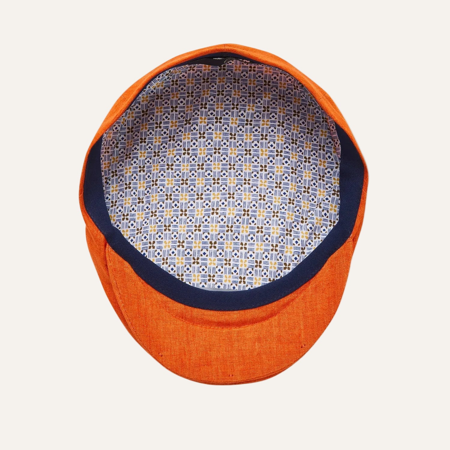 Inside View | Linen Sun Hat | Orange | The Cashmere Choice