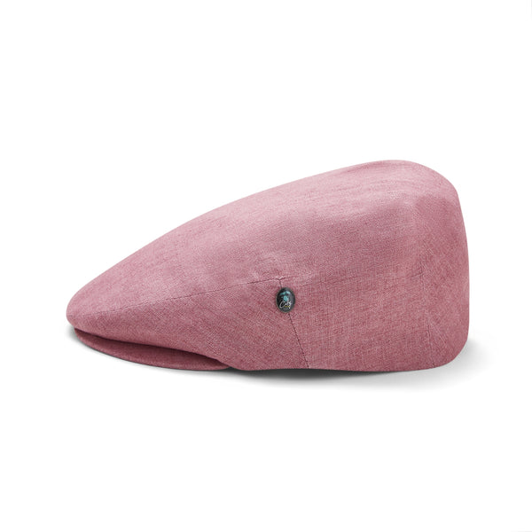 Side View Mens Summer Cap | Linen | Pink | City Sport
