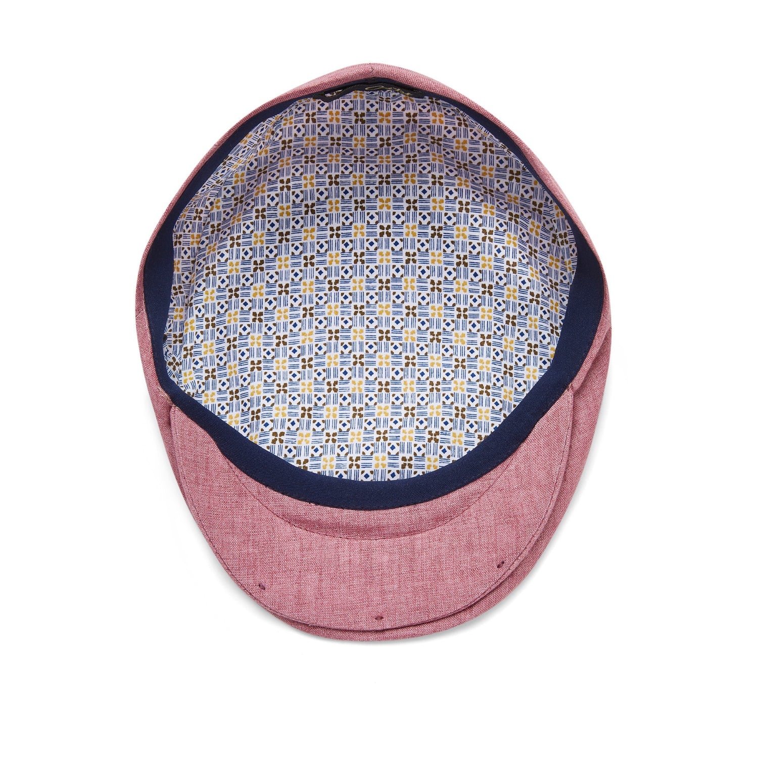 Interior View | Mens Summer Cap | Linen | Pink | City Sport