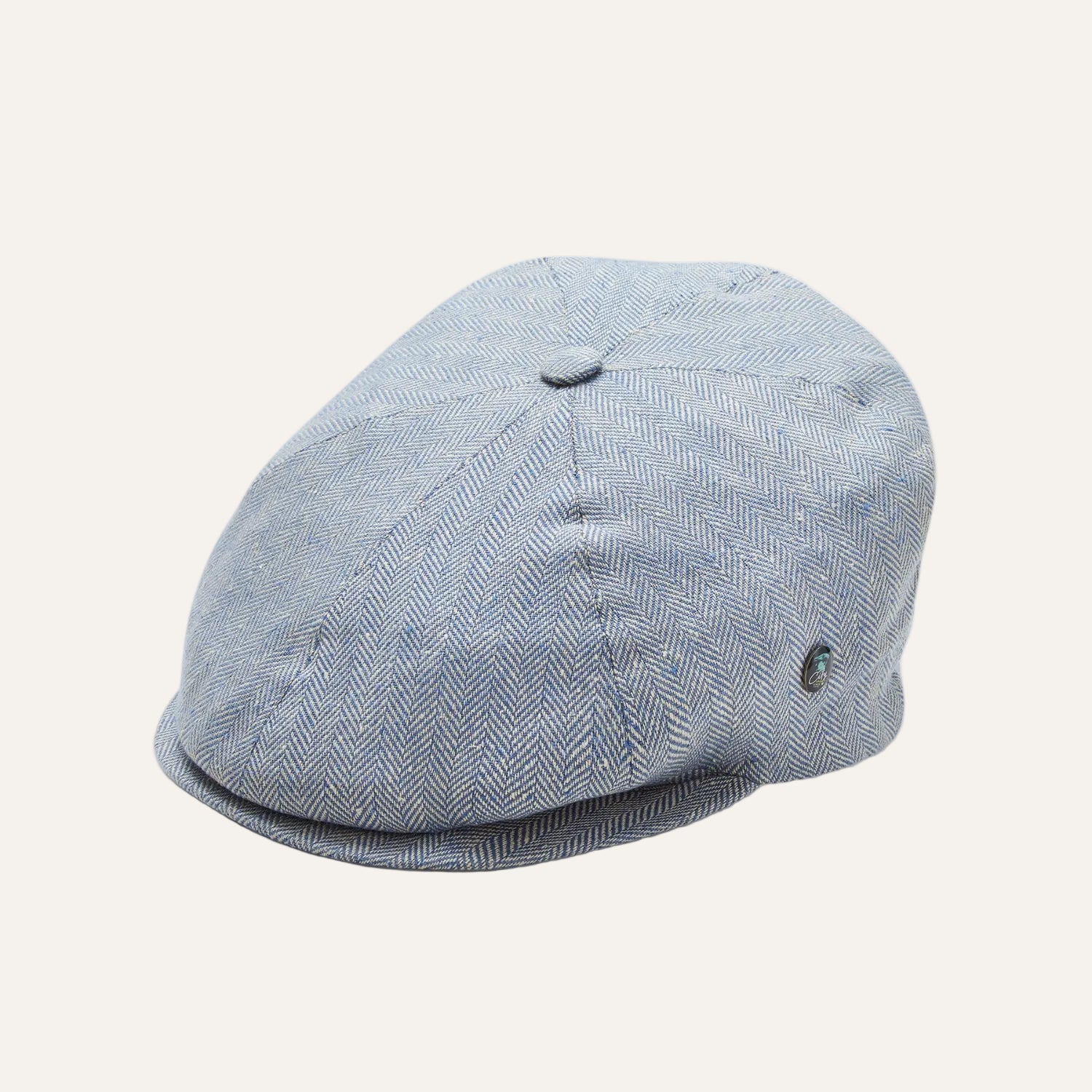 Mens Summer Newsboy Cap | Silk | Blue | City Sport
