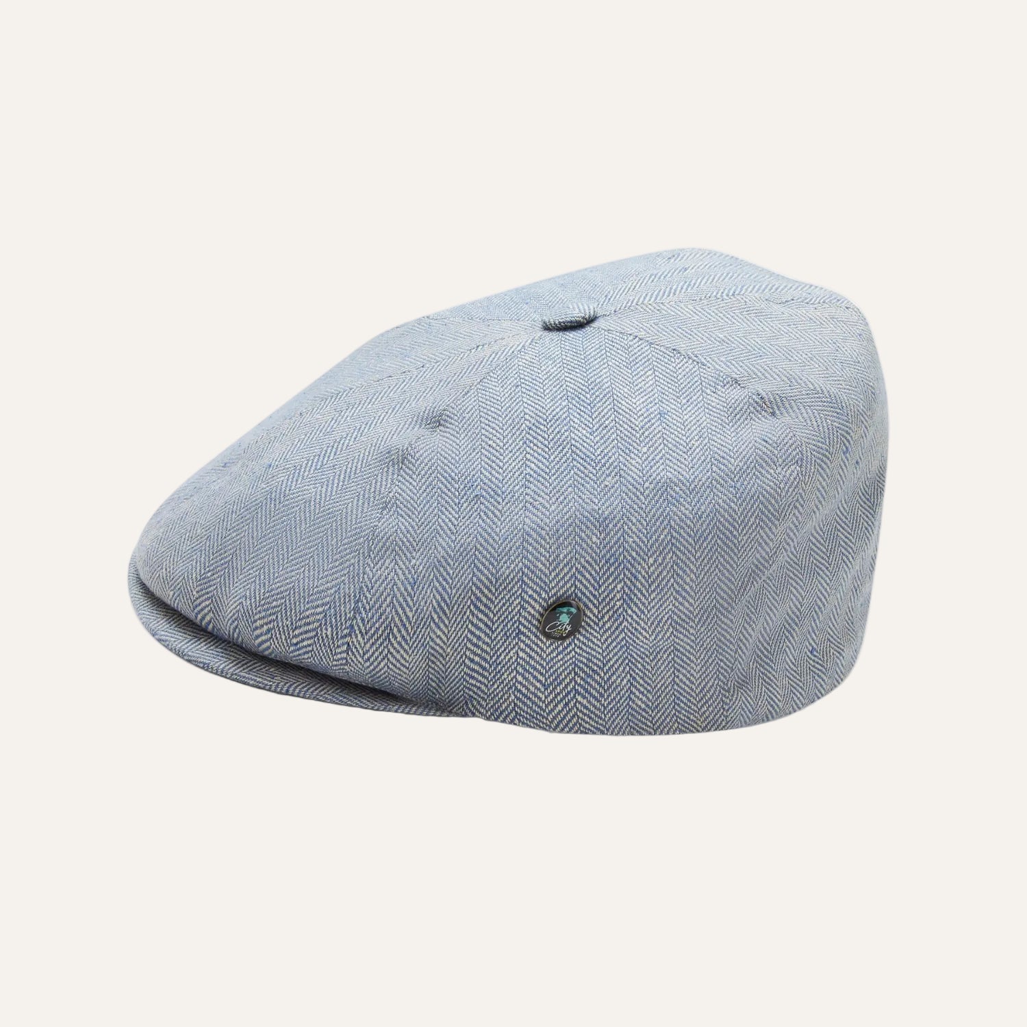 Mens Summer Newsboy Cap | Silk | Blue | City Sport