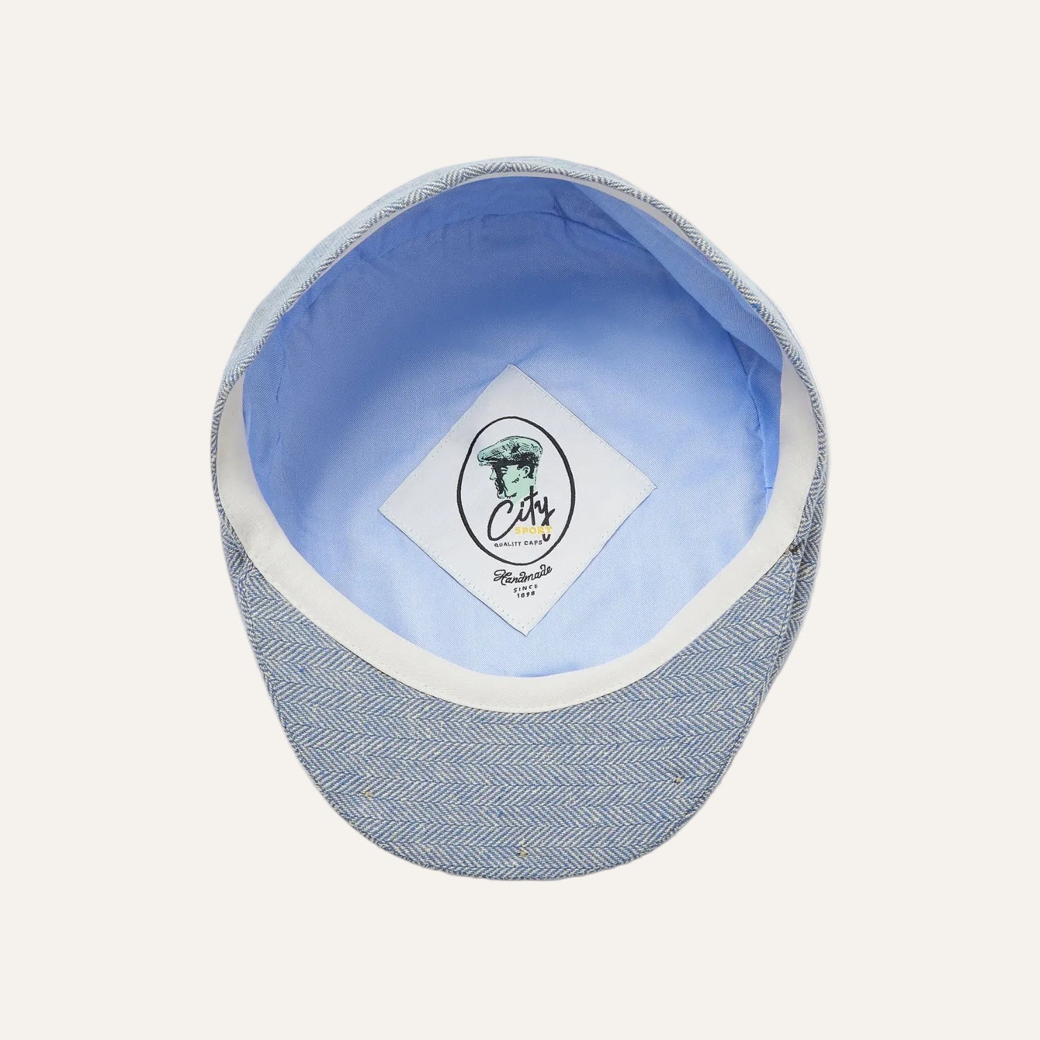 Mens Summer Newsboy Cap | Silk | Blue | City Sport