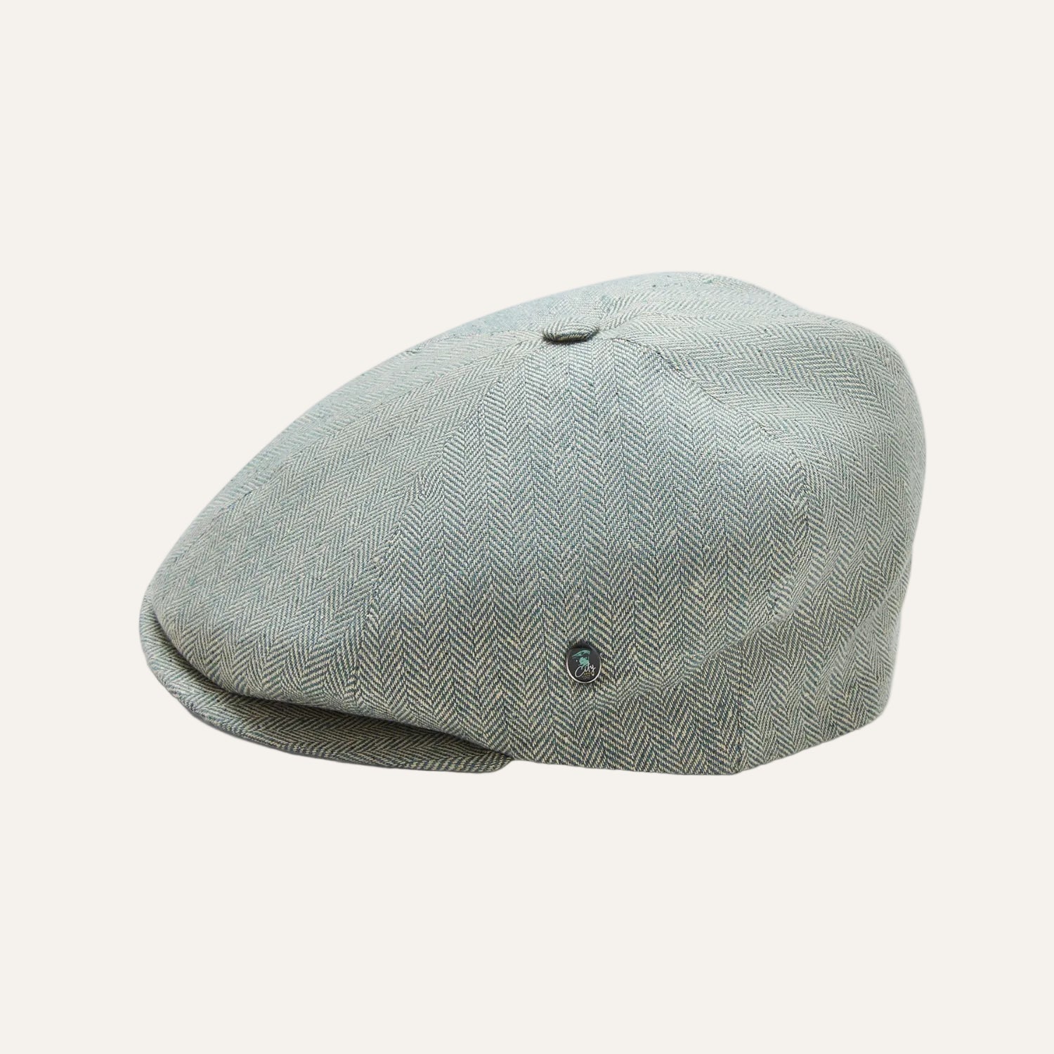Mens Summer Newsboy Cap | Silk | Green | City Sport