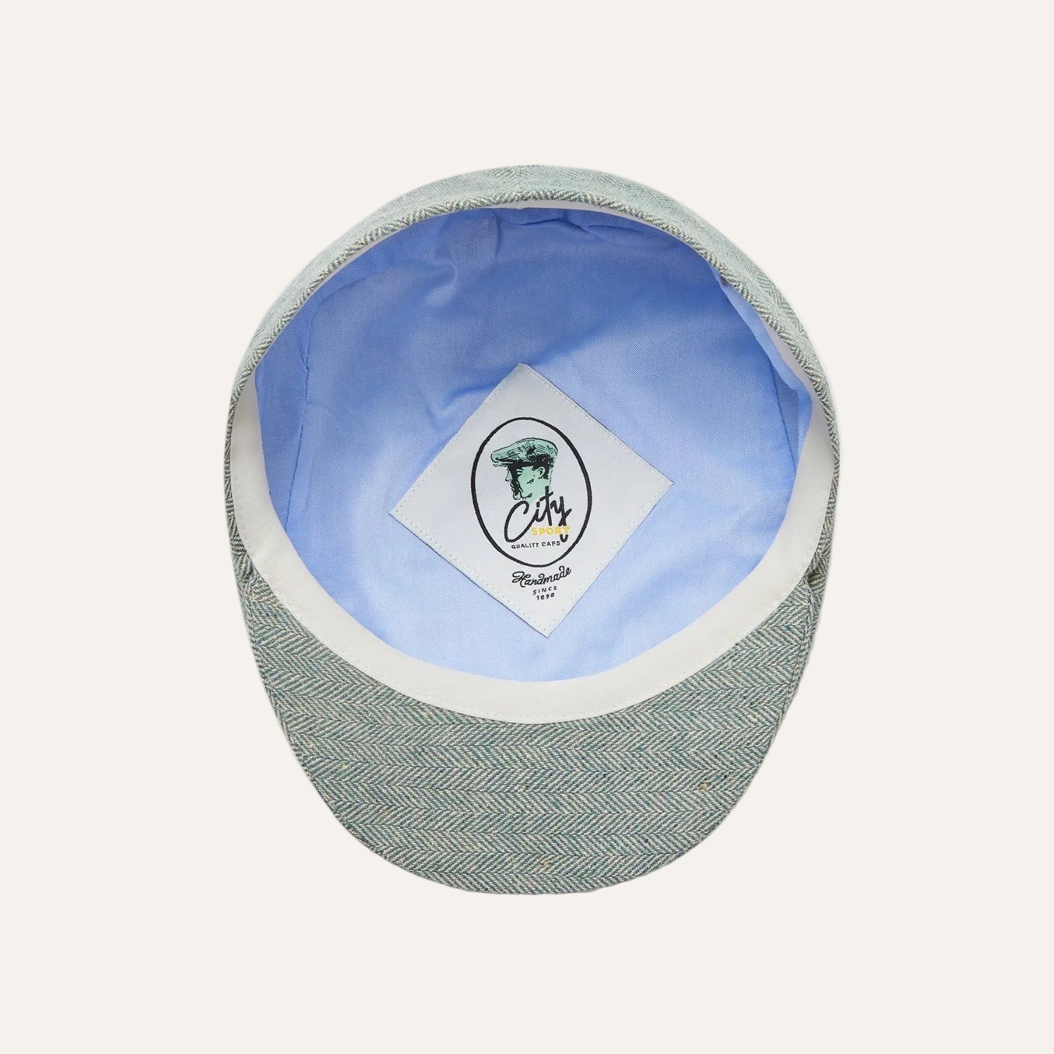 Mens Summer Newsboy Cap | Silk | Green | City Sport