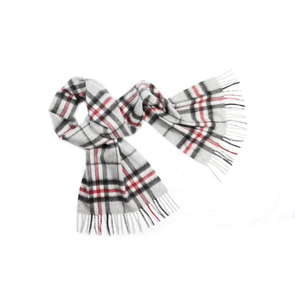 Grey Thompson checked Cashmere Scarf