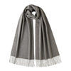 Johnsons of Elgin | Johnston Cashmere | Medium Grey Cashmere Scarf | buy at The Cashmere Choice | London