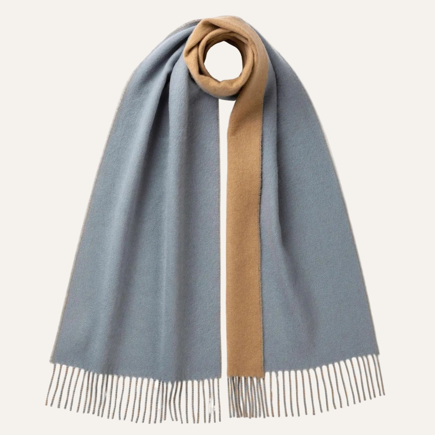 Johnsons of Elgin | Johnstons Cashmere | Mens Reversible Cashmere Scarf | Made in Scotland | Style RU7139 | shop at The Cashmere Choice | London