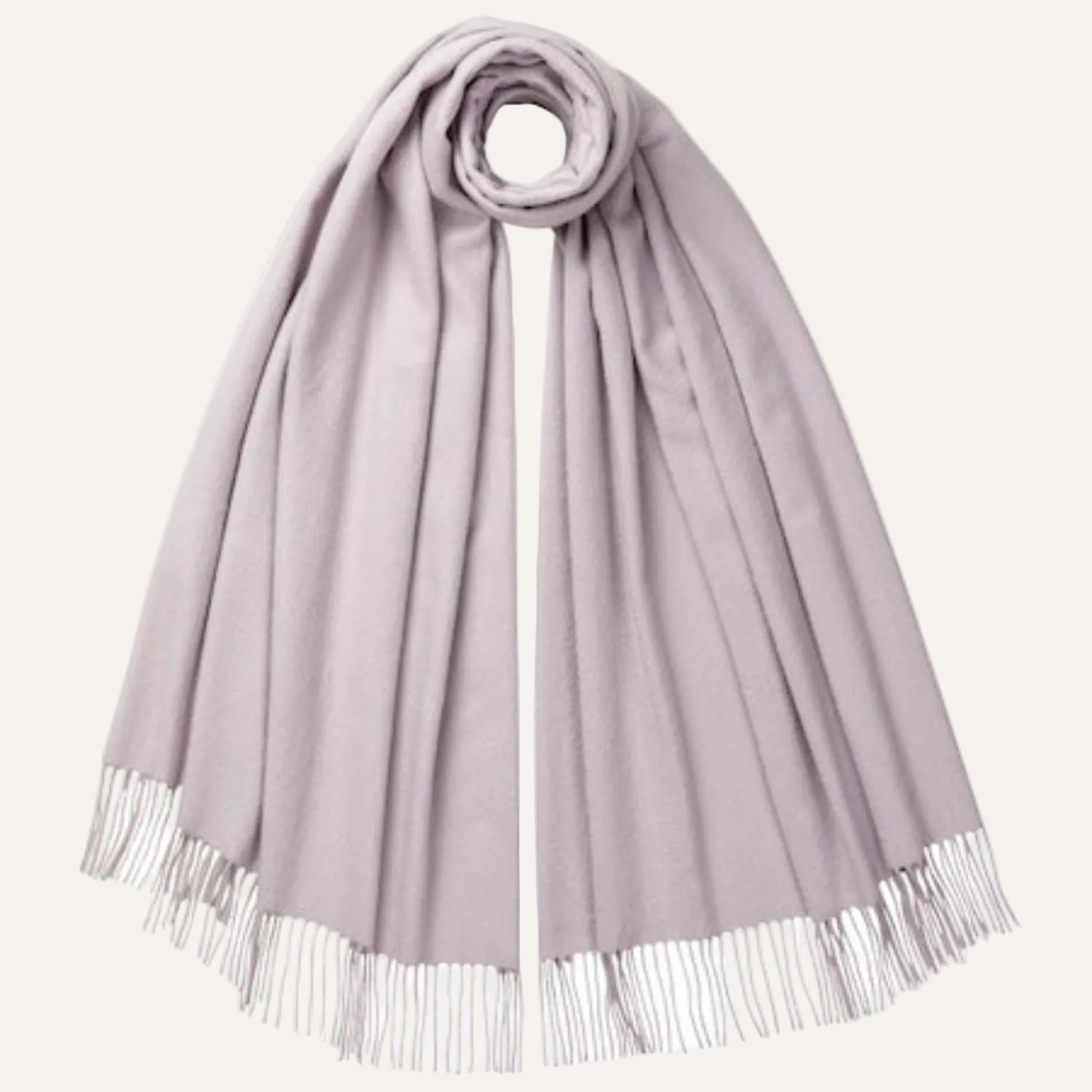 Johnsons of Elgin | Haze | Pale Lilac Cashmere Stole | Wrap | Large Scarf | buy at The Cashmere Choice | London
