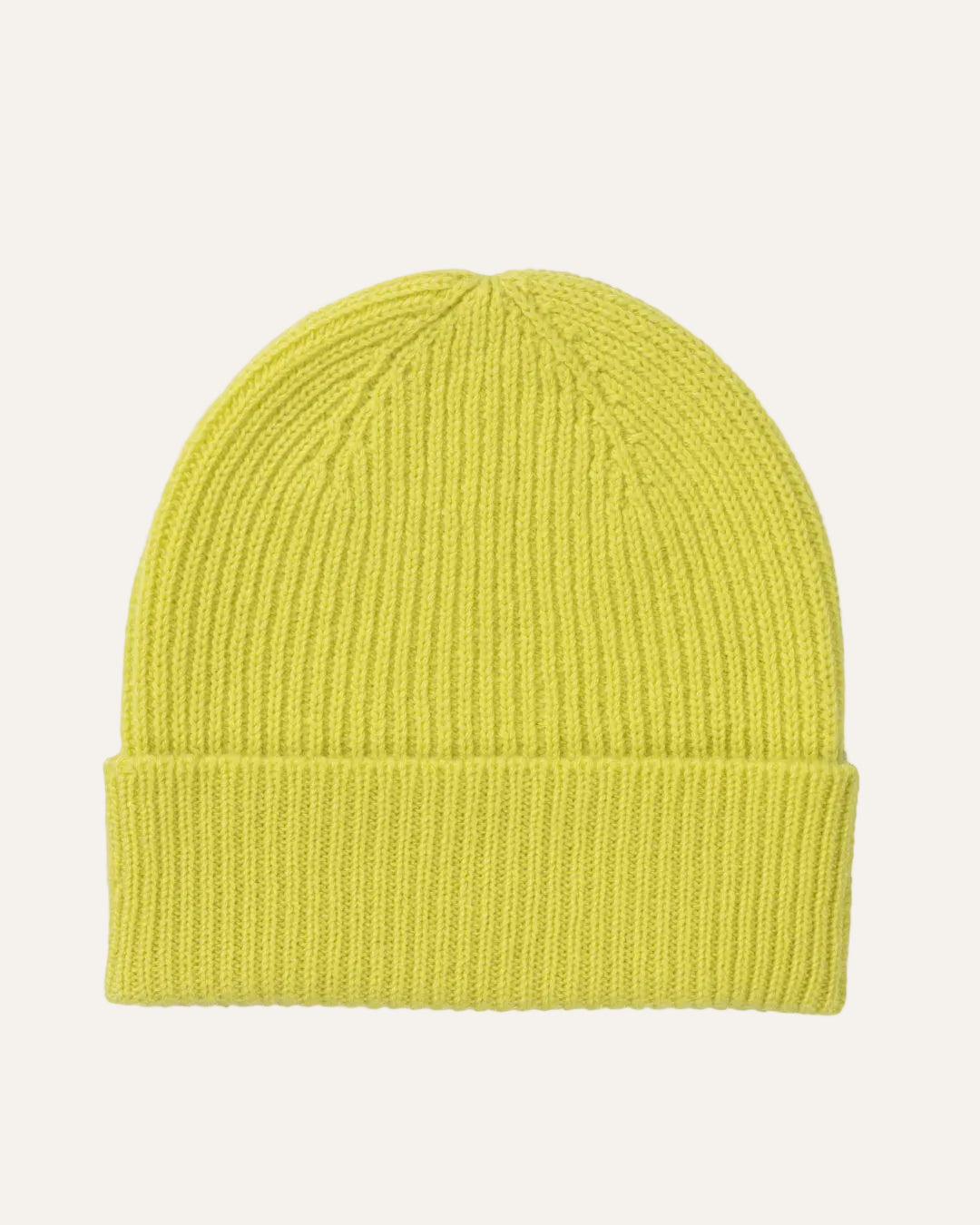 The Cashmere Choice - bright yellow pure cashmere winter beanies for men and women Made in Scotland