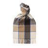 Cashmere Checked Scarf in natural colours