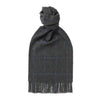 Cashmere Checked Scarf - Grey Blue Checked Scarf
