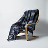 Checked Cashmere Blanket in Navy, Green and Pink | The Cashmere Choice