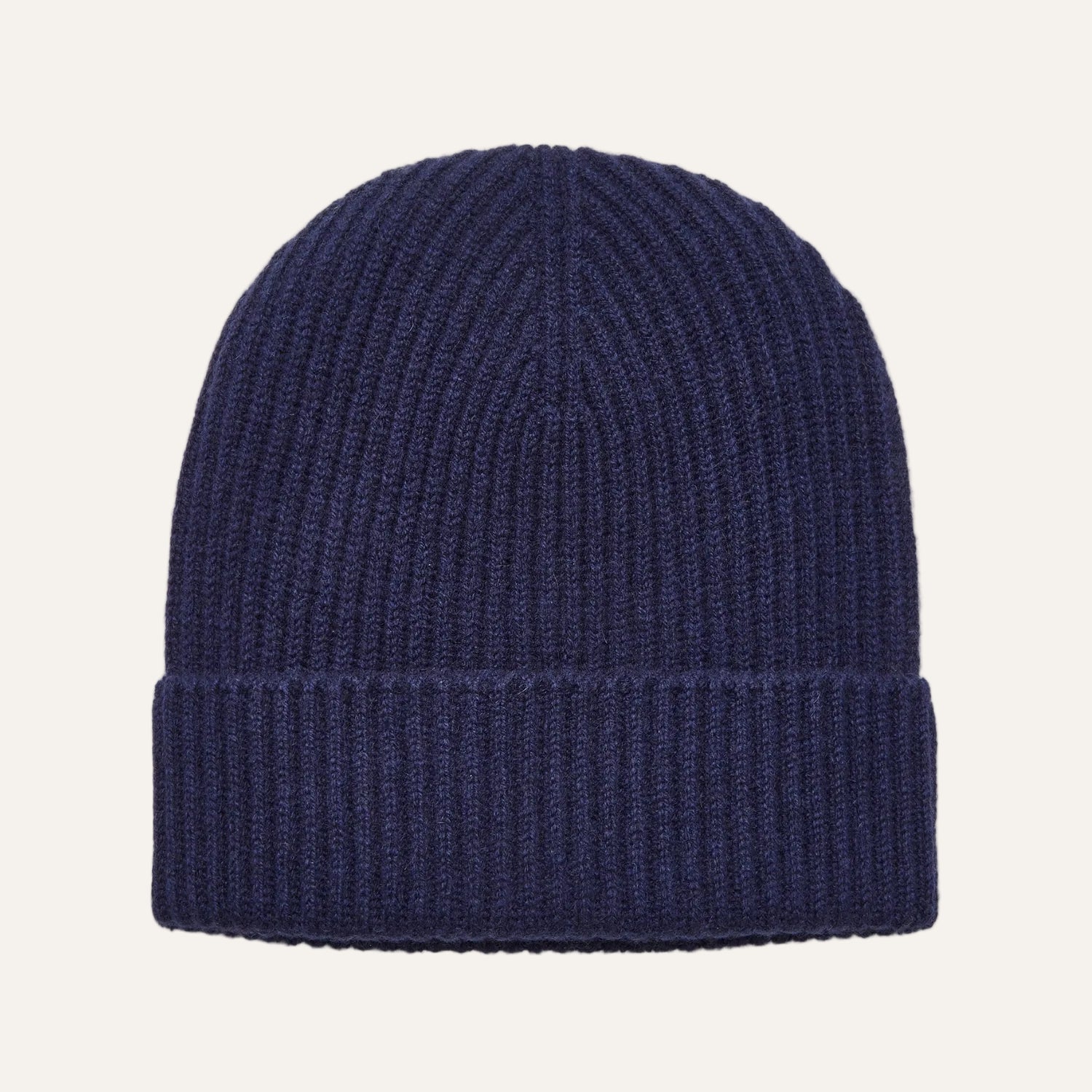 The Cashmere Choice - navy blue pure cashmere winter beanies for men and women Made in Scotland
