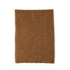 Ribbed wool scarf  -  Brown