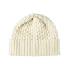 Aran Beanie Hat | White