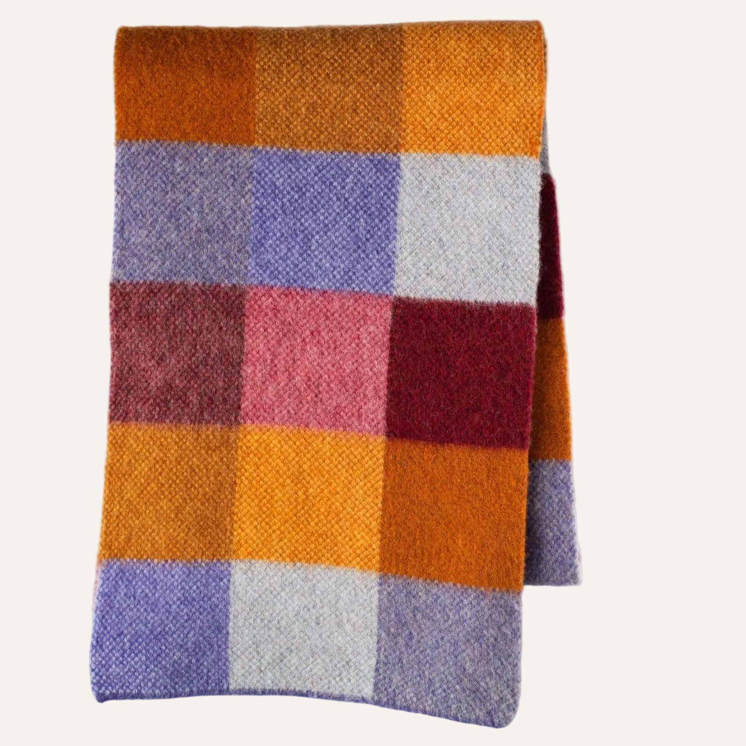 Checked scarves - colourful checked scarf - Purple Orange