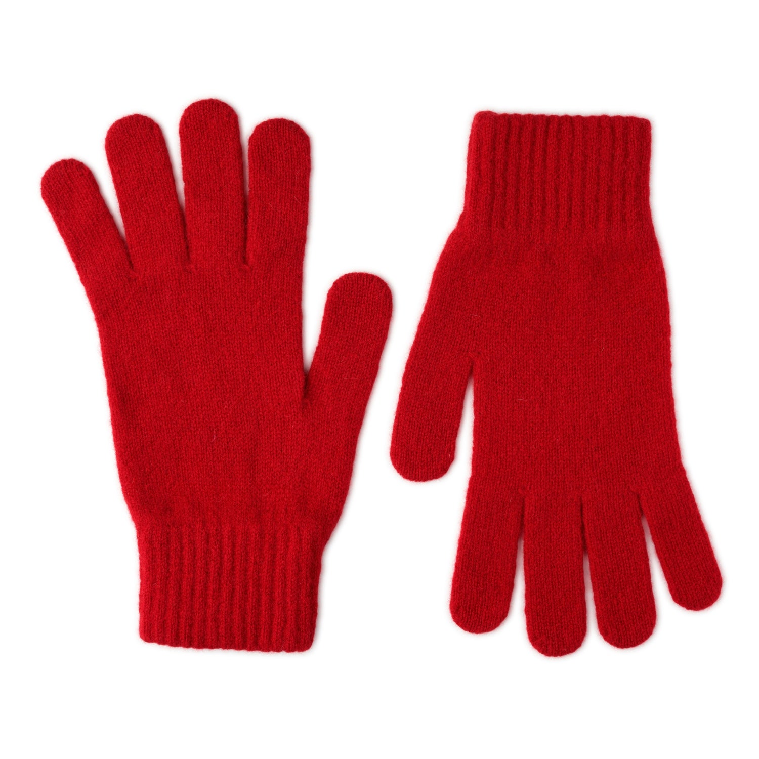 Lambswool Winter Gloves - Mens Wool Gloves UK - red - Lomond Lambswool