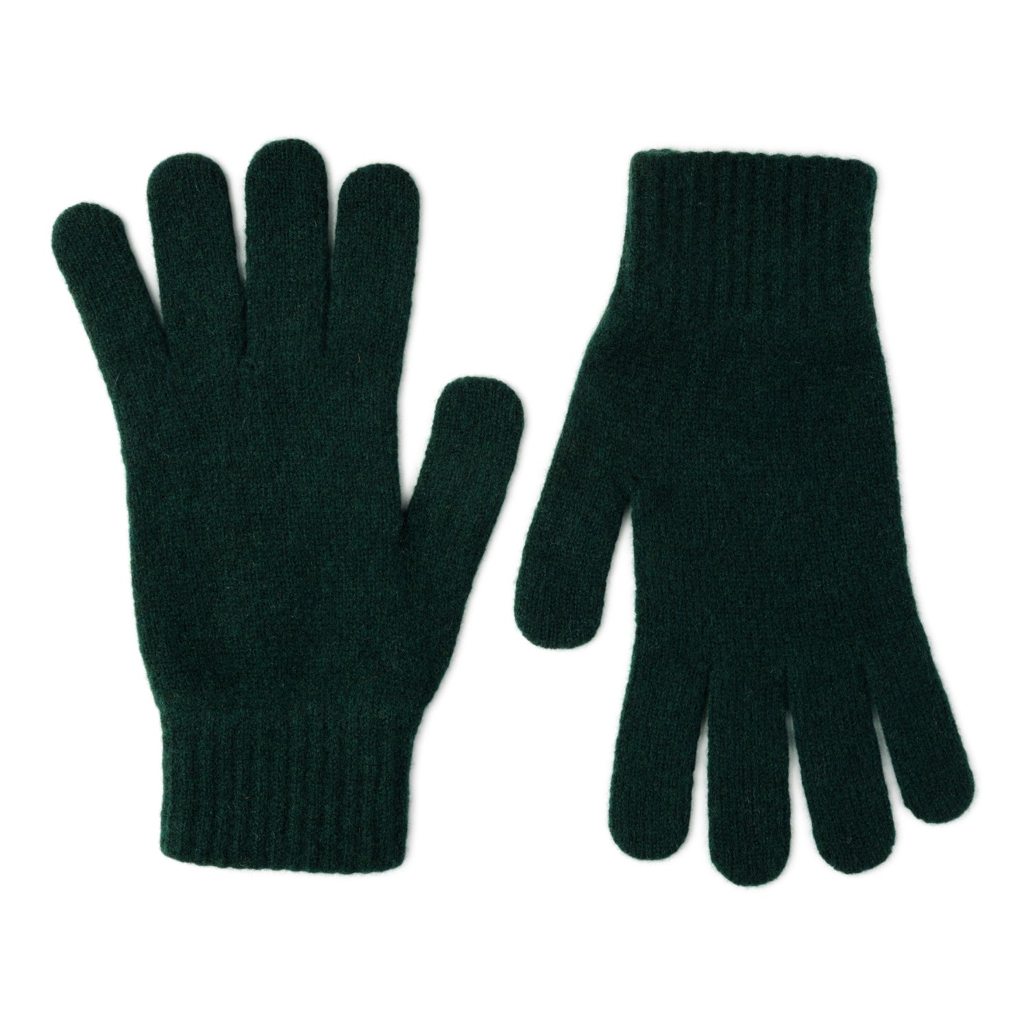 Lambswool Winter Gloves - Mens Wool Gloves UK - tartan green - Lomond Lambswool