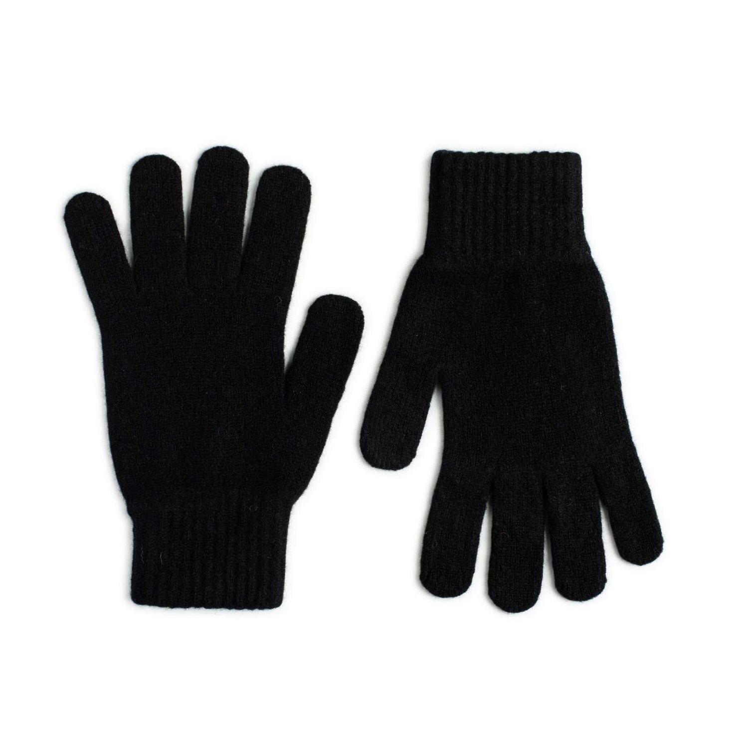 Lambswool Winter Gloves - Mens Wool Gloves UK - black - Lomond Lambswool
