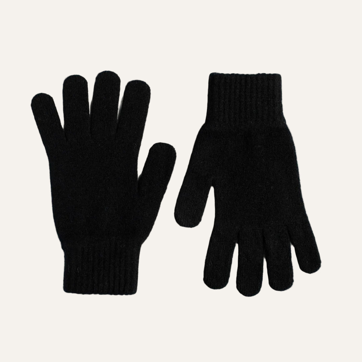 Lambswool Winter Gloves - Mens Wool Gloves UK - black - Lomond Lambswool