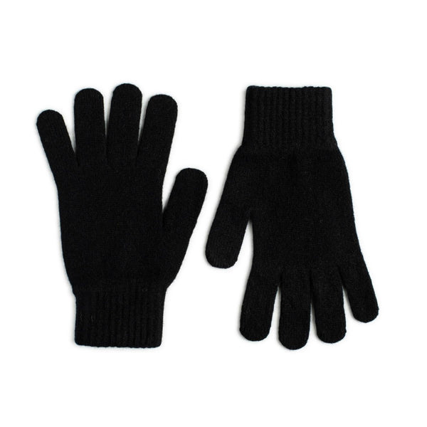 Lambswool Winter Gloves - Mens Wool Gloves UK - black - Lomond Lambswool