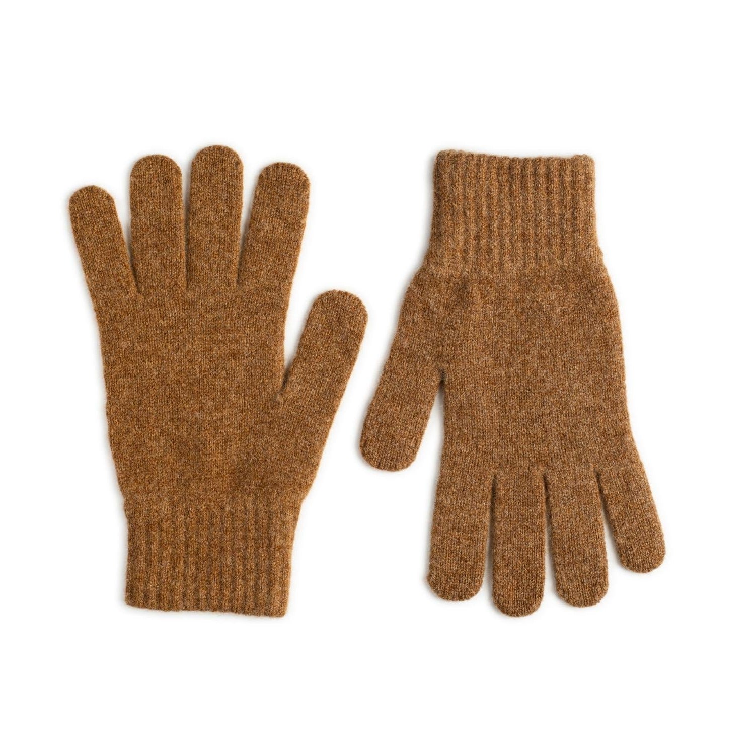 Lambswool Winter Gloves - Mens Wool Gloves UK - brown - Lomond Lambswool