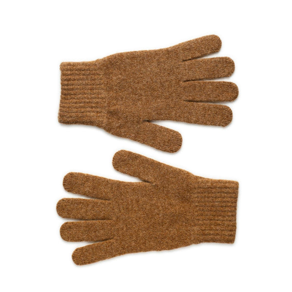 Lambswool Gloves - Mens Wool Gloves UK - Brown