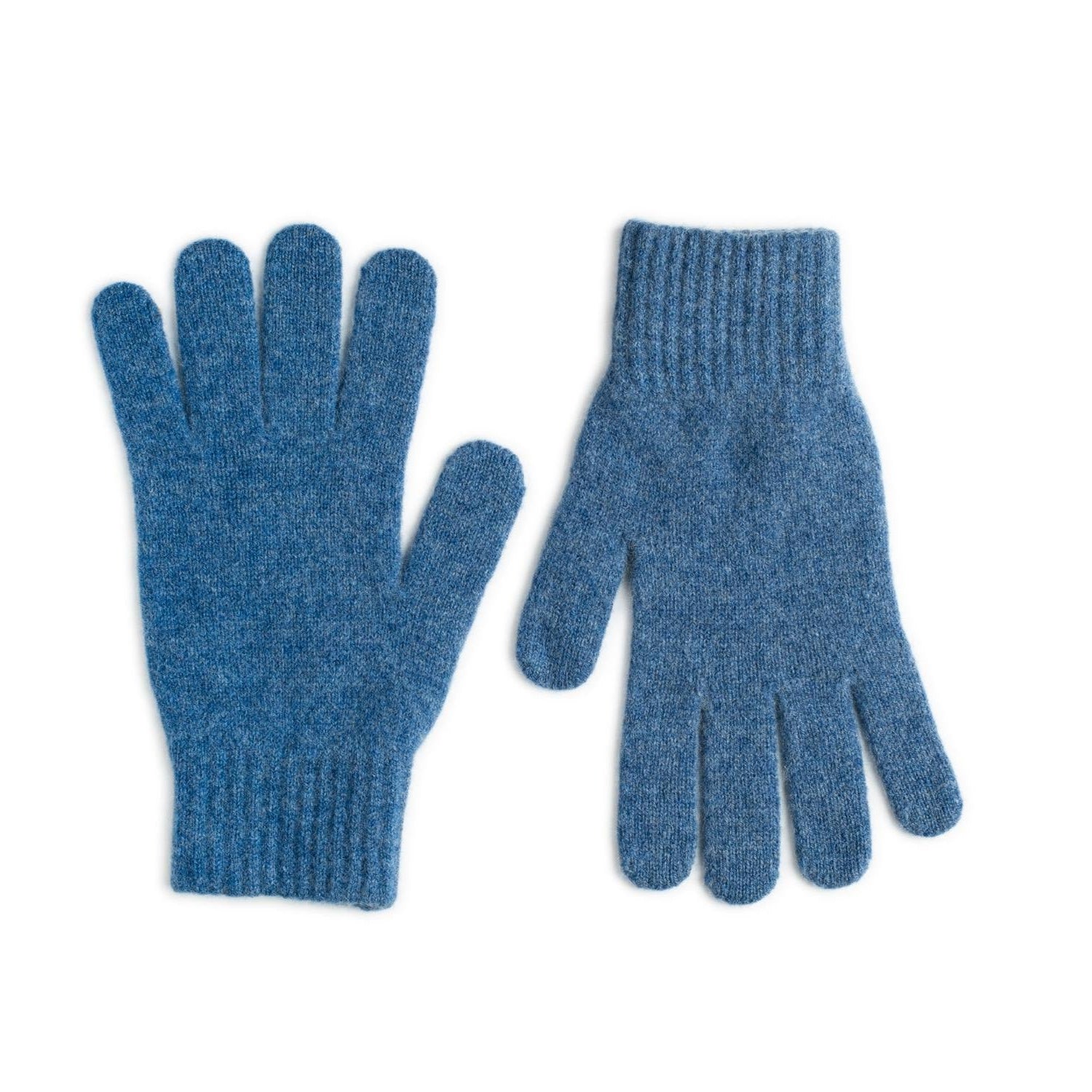 Lambswool Winter Gloves - Mens Wool Gloves UK - denim blue - Lomond Lambswool