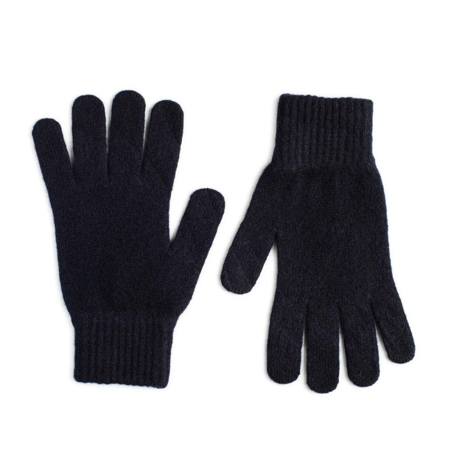 Lambswool Winter Gloves - Mens Wool Gloves UK - navy blue - Lomond Lambswool