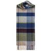 Checked Cashmere Scarf With Fringes Lomond Cashmere | Beige Blue |