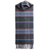 Checked Cashmere Scarf With Fringes Lomond Cashmere | Grey Red