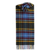 Checked Cashmere Scarf With Fringes | Brown yellow blue