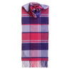 Checked Cashmere Scarf in pink and purple | Ladies cashmere scarf
