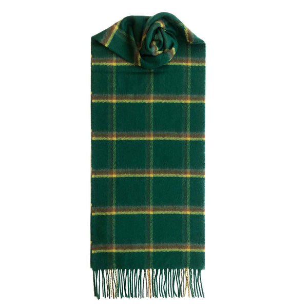 Checked Cashmere Scarf - Green Yellow