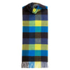 Checked Cashmere Scarf - Bright Blue Yellow