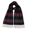 Tartan Cashmere Scarf Black Stewart