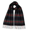 Tartan Cashmere Scarf Black_Stewart