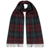 Tartan Cashmere Scarf Linday Check Green Maroon